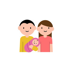 baby, parents cartoon icon. Element of family cartoon icon for mobile concept and web apps. Detailed baby, parents icon can be used for web and mobile