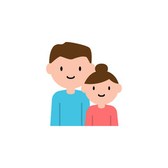 Obraz na płótnie Canvas father, daughter cartoon icon. Element of family cartoon icon for mobile concept and web apps. Detailed father, daughter icon can be used for web and mobile