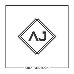 Initial Letter AJ Logo Template Design Vector Illustration