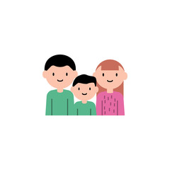 mother, father, son cartoon icon. Element of family cartoon icon for mobile concept and web apps. Detailed mother, father, son icon can be used for web and mobile