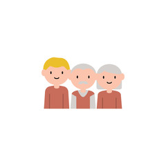 parents, son cartoon icon. Element of family cartoon icon for mobile concept and web apps. Detailed parents, son icon can be used for web and mobile