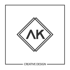 Initial Letter AK Logo Template Design Vector Illustration