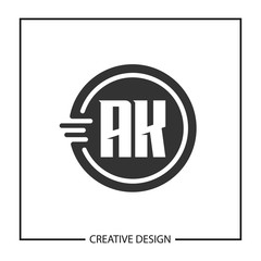 Initial Letter AK Logo Template Design Vector Illustration