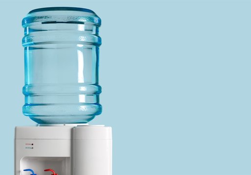 Plastic Water cooler over nature background