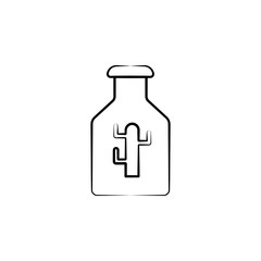 Cactus drink icon. Element of dia de muertos icon for mobile concept and web apps. Hand drawn Cactus drink icon can be used for web and mobile