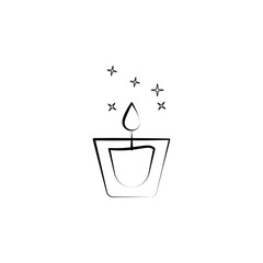 Candle icon. Element of dia de muertos icon for mobile concept and web apps. Hand drawn Candle icon can be used for web and mobile
