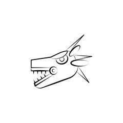 Quetzalcoatl icon. Element of dia de muertos icon for mobile concept and web apps. Hand drawn Quetzalcoatl icon can be used for web and mobile