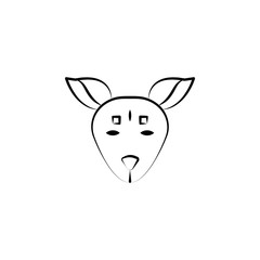 Xoloitzcuintle icon. Element of dia de muertos icon for mobile concept and web apps. Hand drawn Xoloitzcuintle icon can be used for web and mobile