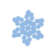 Blue Grainy Sowflake