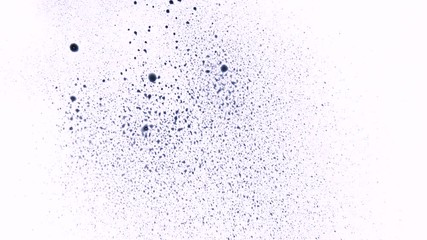 Ink blots splashing on white surface