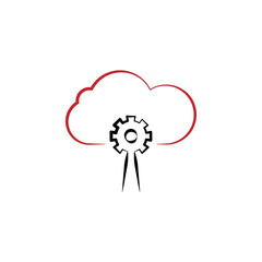 Cloud management icon. Element of multi color cloud technology icon for mobile concept and web apps. Detailed Cloud management icon can be used for web and mobile