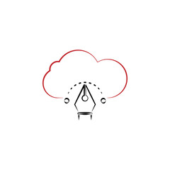 Creative cloud icon. Element of multi color cloud technology icon for mobile concept and web apps. Detailed Creative cloud icon can be used for web and mobile