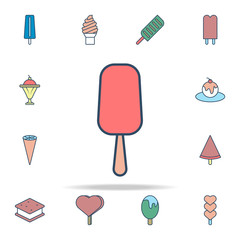 ice cream colored icon. Ice cream icons universal set for web and mobile