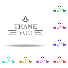 Thank you, holiday thanksgiving icon. Elements of Thanksgiving day in multi color style icons. Simple icon for websites, web design, mobile app, info graphics