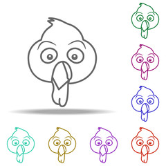 Cartoon, emoji, smiley, turkey icon icon. Elements of Thanksgiving day in multi color style icons. Simple icon for websites, web design, mobile app, info graphics