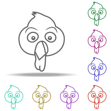 Cartoon, emoji, smiley, turkey icon icon. Elements of Thanksgiving day in multi color style icons. Simple icon for websites, web design, mobile app, info graphics