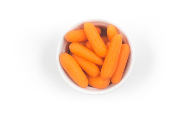 Baby carrots in a bowl
