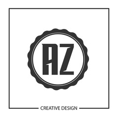 Initial Letter AZ Logo Template Design Vector Illustration