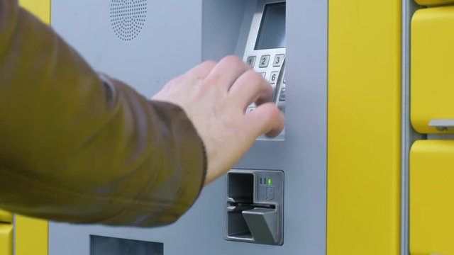 use the card reader and type in the TAN number on a parcel station
