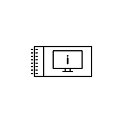 manual icon. Element of television icon for mobile concept and web apps. Thin line manual icon can be used for web and mobile