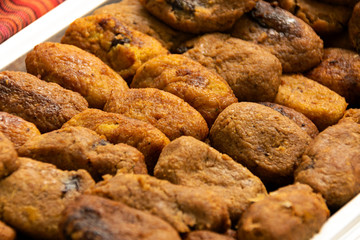 Typical dessert of Guatemala, made with banana and beans, called Rellenito.