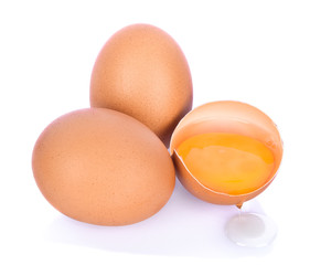 eggs isolated on white background