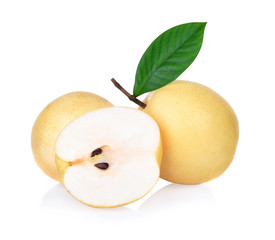 asian-pear fruit on white background