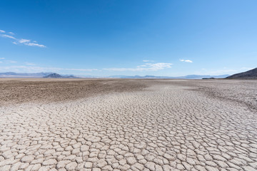 Dry desert lake in the Mojave National Preserve near Zzyzx California.  