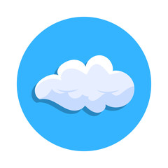3d clouds flat illustration icon. Elements of Clouds in badge style icons. Simple icon for websites, web design, mobile app, info graphics