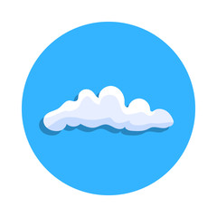 3d clouds flat illustration icon. Elements of Clouds in badge style icons. Simple icon for websites, web design, mobile app, info graphics