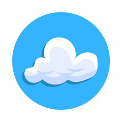 3d clouds flat illustration icon. Elements of Clouds in badge style icons. Simple icon for websites, web design, mobile app, info graphics