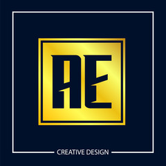 Initial Letter AE Logo Template Design Vector Illustration
