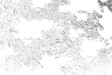 Abstract monochrome background. Texture is black and white in grunge style. Pattern of chips, cracks, scuffs, dust, stains