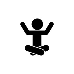 child, sitting icon. Element of child icon for mobile concept and web apps. Glyph child, sitting icon can be used for web and mobile