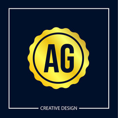 Initial Letter AG Logo Template Design Vector Illustration