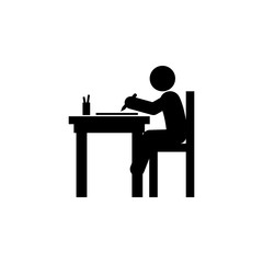 child, lesson icon. Element of glyph self independent child icon for mobile concept and web apps. Glyph child, lesson icon can be used for web and mobile