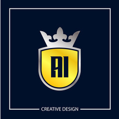Initial Letter AI Logo Template Design Vector Illustration