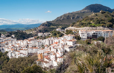 Fototapeta na wymiar Casares in the mountains in Andalusia