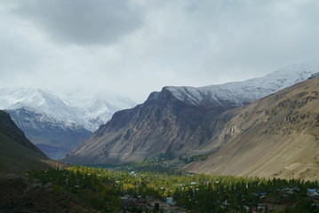 Pamir, Pamir Mountains, Pyanzh River, snowy peaks, Asia, Badakhshan