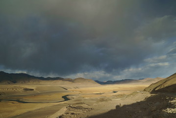 alpine plateau, Pamir, Central Asia, the play of light and shadow, landscape