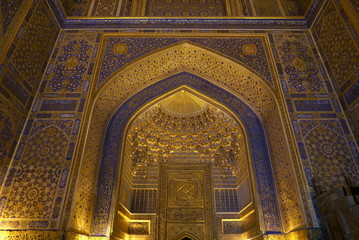 Fototapeta na wymiar Eastern ornament, Registan Samarkand