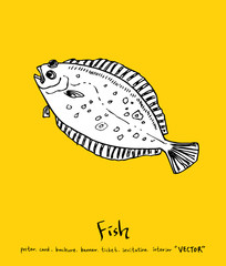 해산물 일러스트 / 손으로 그린 수산물 그림