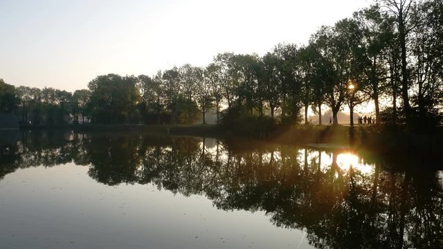 World war one in Belgium: Ypres today, autumn around the ramparts walking path