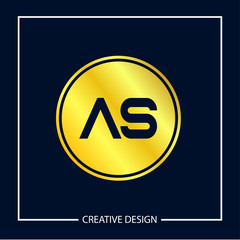 Initial Letter AS Logo Template Design Vector Illustration