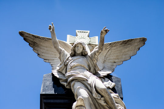 Angel Statue in La Recoleta Cemetery, Buenos Aires Argentina