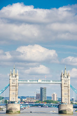 Tower Bridge in London on a beautiful day,London,United Kingdom.