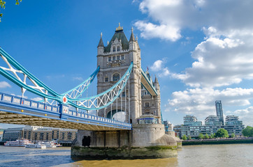 Fototapeta na wymiar Tower Bridge in London on a beautiful day,London,United Kingdom.