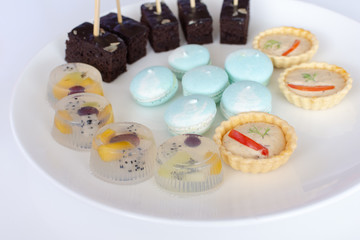 Macaron, Brownie, Jelly