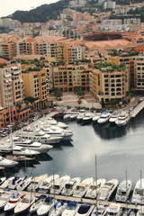 Monaco harbor, Monte Carlo, Mediterranean Sea.