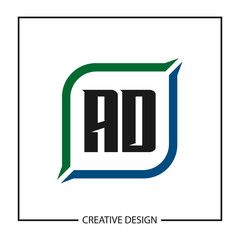 Initial Letter AD Logo Template Design Vector Illustration